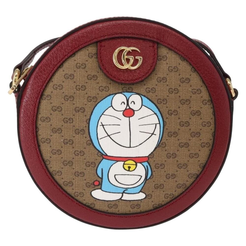 Gucci Micro GG Supreme Doraemon Shoulder Bag Beige